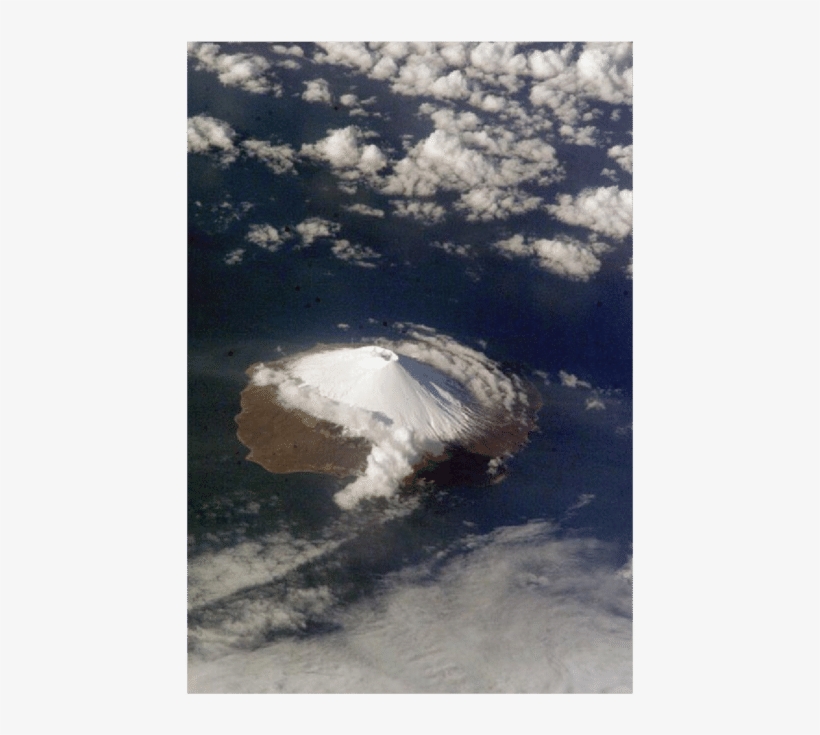 Oblique View Of Alaid Volcano From Earth Orbit - Manatee, transparent png download