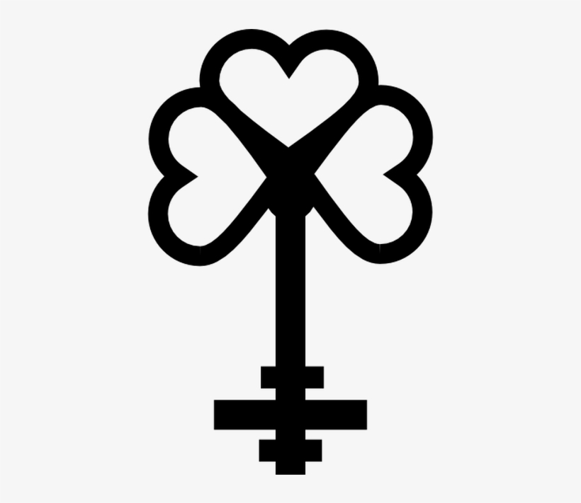 Key With Three Hearts Free Vector Icon Designed By - Cross, transparent png download