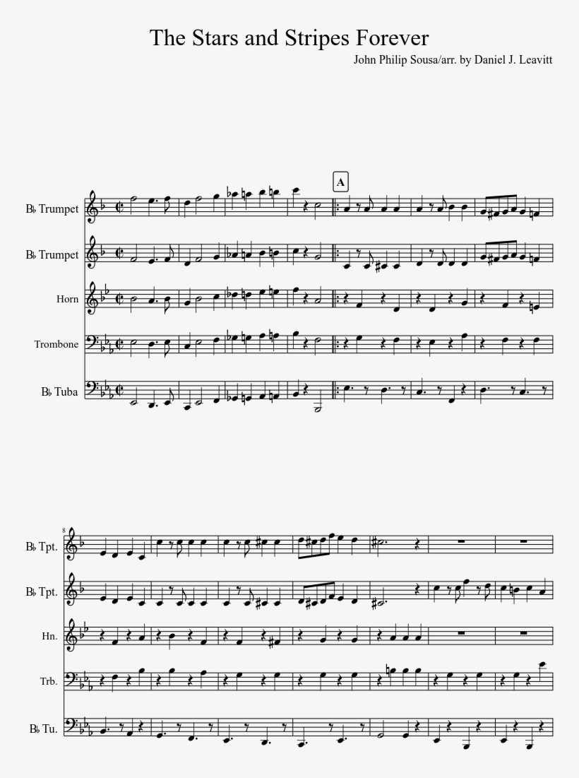The Stars And Stripes Forever Sheet Music Composed - Queen Of The Night Aria Clarinet, transparent png download