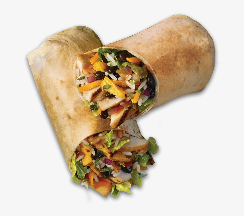 Caribbean Jerk Chicken Wrap Tropical Smoothie, transparent png download
