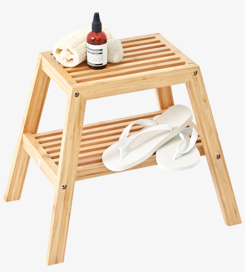 Taburete De Baño De Listones Bamboo - Chair, transparent png download