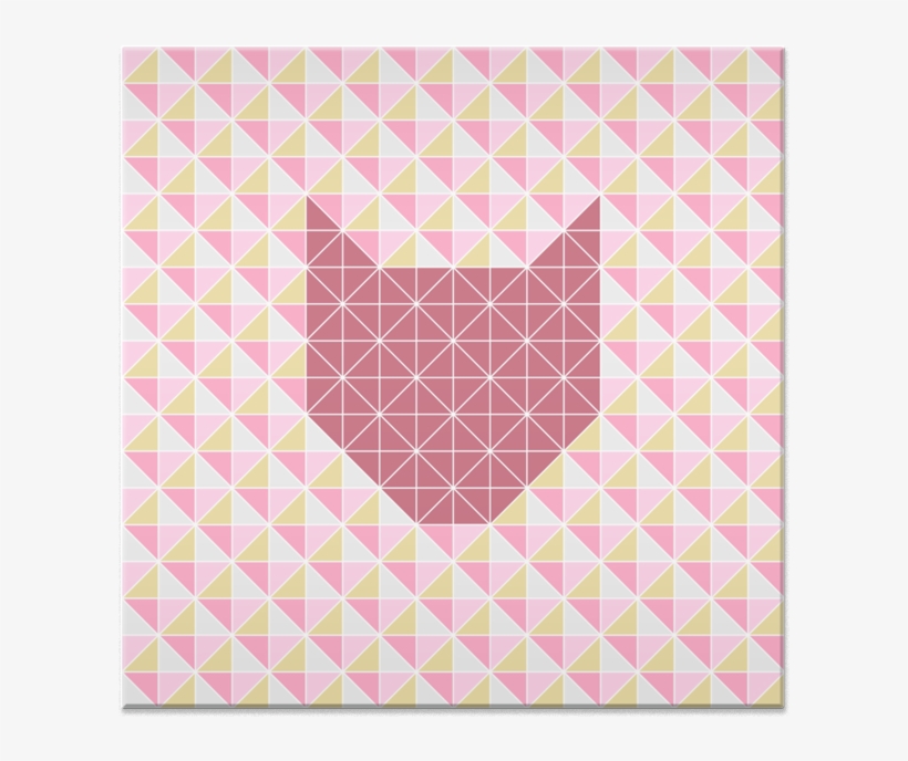 Azulejo Gato Geométrico Rosa - Geometry, transparent png download