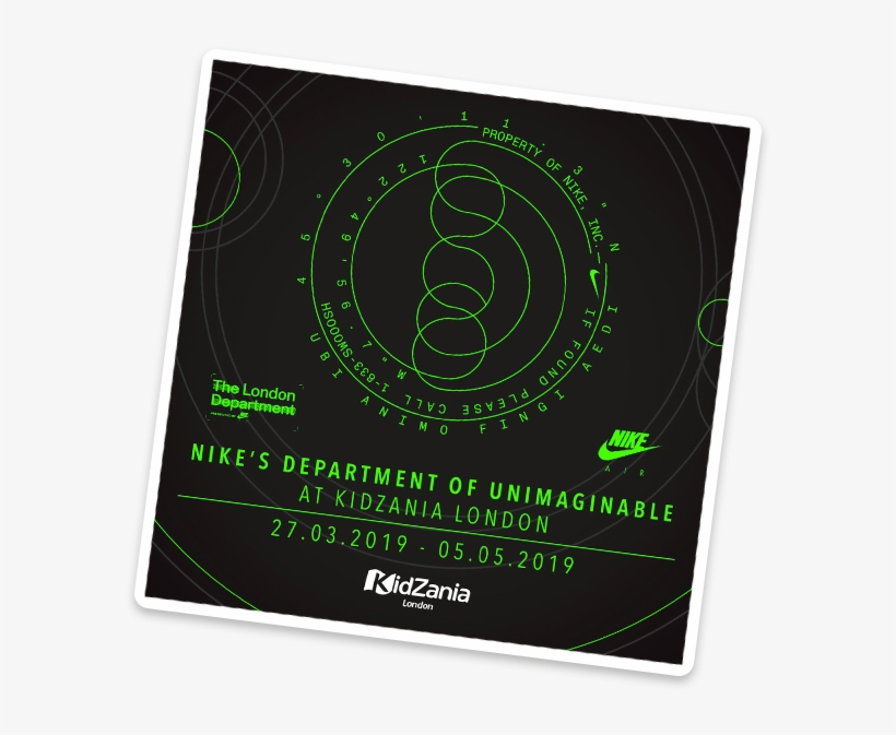 Nike's Department Of Unimaginable At Kidzania - Graphic Design, transparent png download