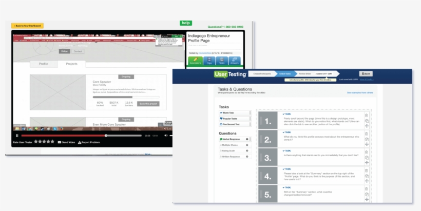 Indiegogo Profiles On Usertesting - Computer Program, transparent png download