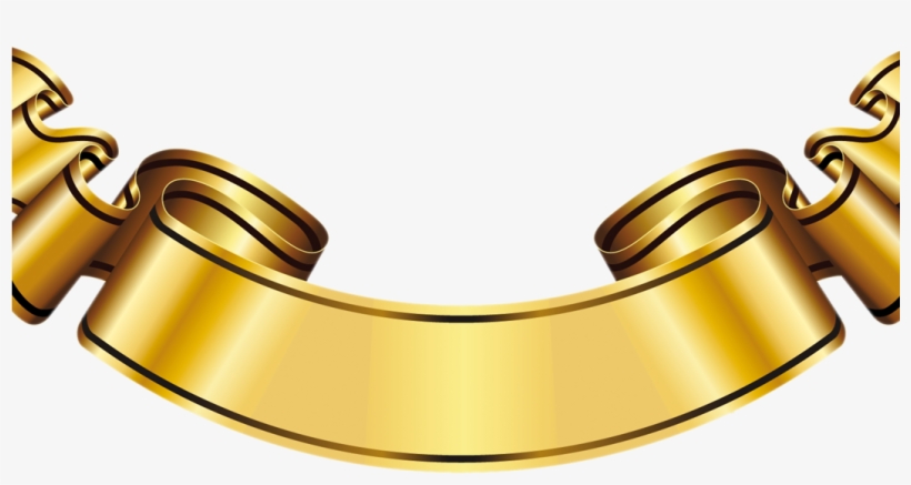 Ribbon Banner Gold Banner Font Art Face Painting Gold Ribbon