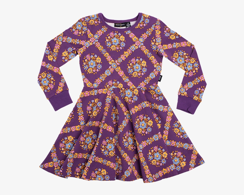 Rock Your Kid Purple Haze Waisted Dress - Dress, transparent png download