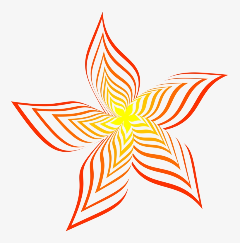 Abstract Art Line Art Drawing Floral Design - Abstract Flower Art Drawing, transparent png download