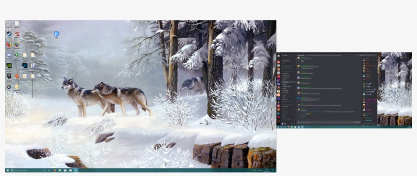 Desktop - Wolf Wallpaper Winter Hd, transparent png download