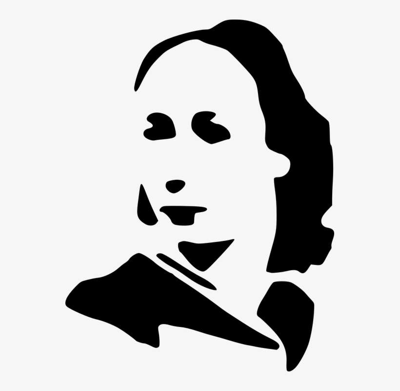 Woman, Person, Face, Female, Portrait, People - Simone De Beauvoir Stencil, transparent png download