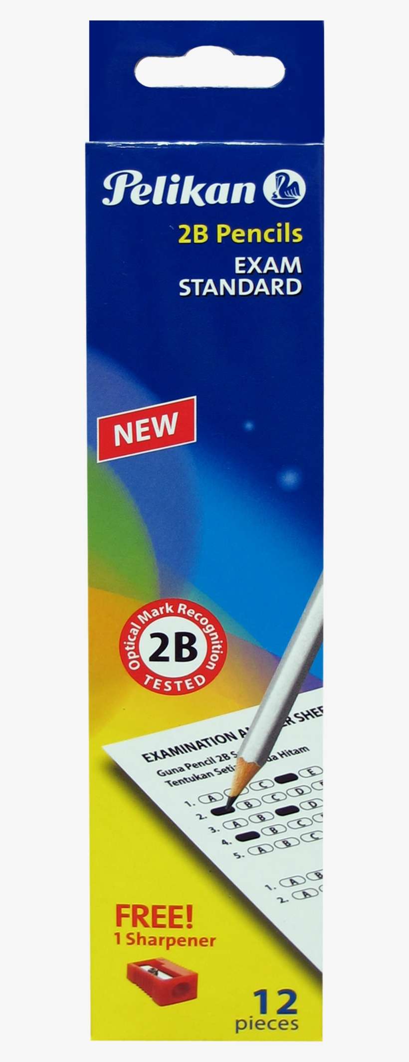 2b Exam Pencil 12 Pcs Sharpener 1 Pc - Pelikan, transparent png download