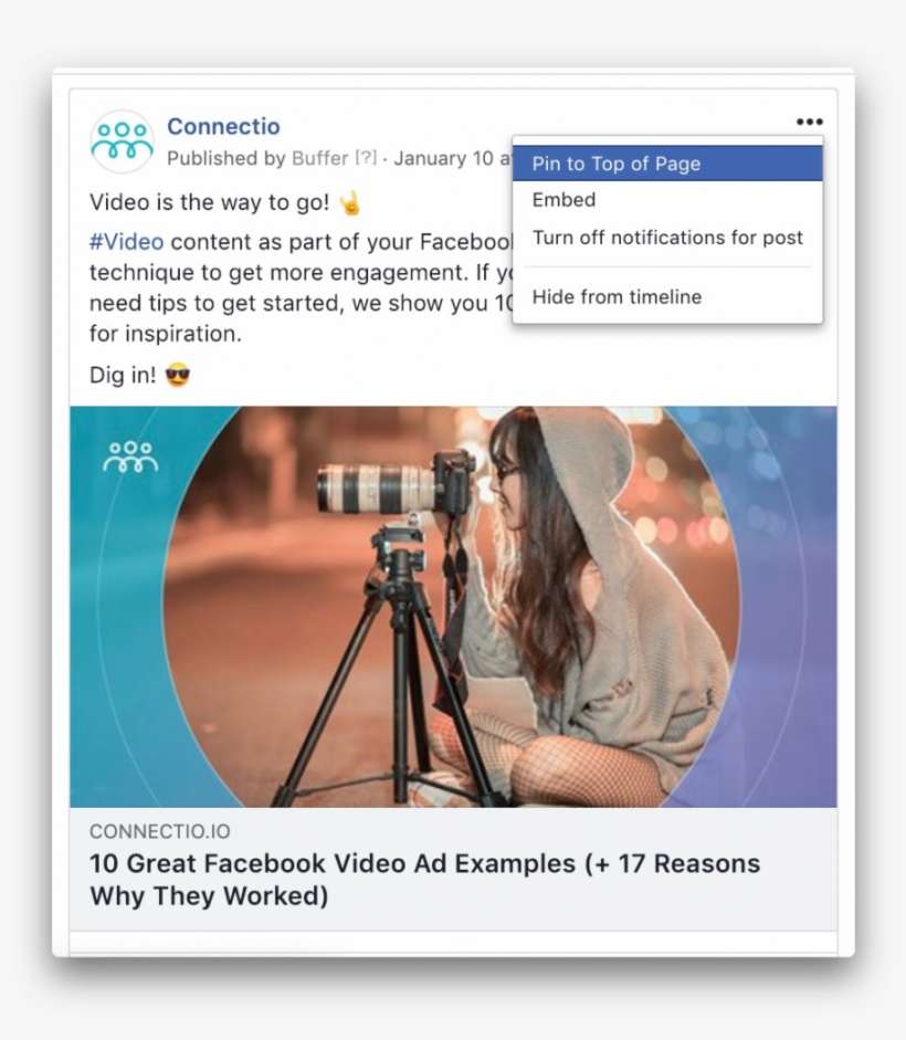 Pinning A Facebook Post Is A Smart Hack To Triple Your - Photography, transparent png download