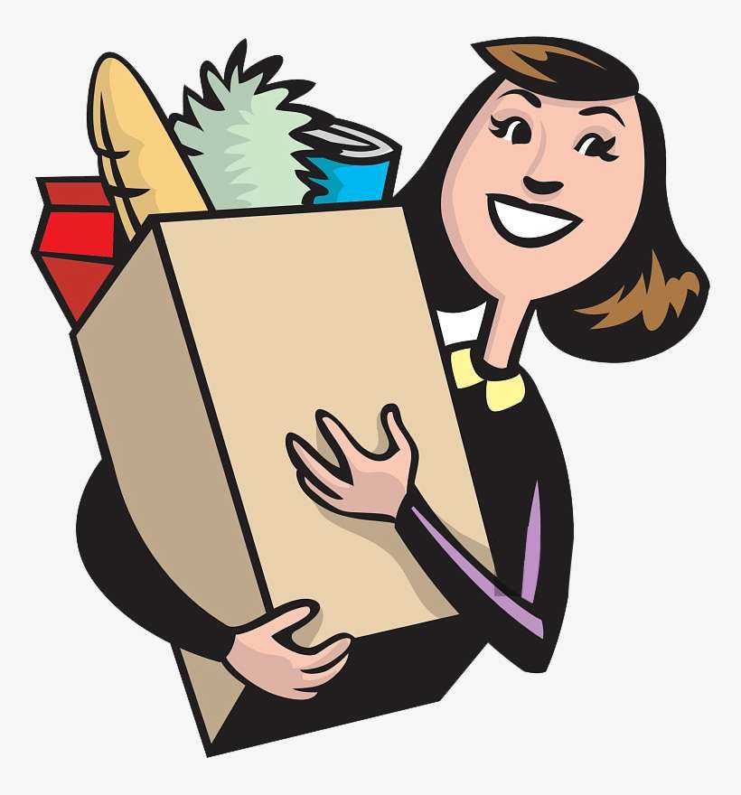Grocery Store Shopping Bag Supermarket Clip Art - Grocery Shopping Clip Art, transparent png download