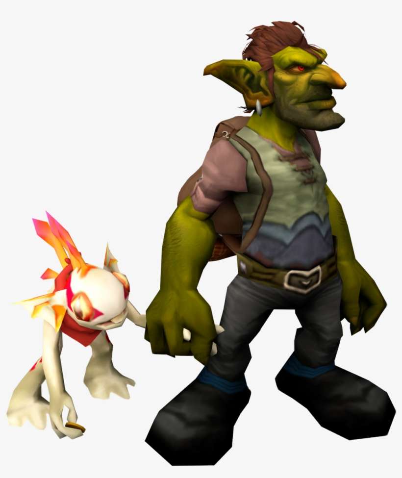 Together With His Loyal Friend Tusky The Murloc Https - Cartoon, transparent png download