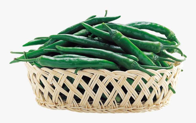 Peppers In Basket - Green Bean, transparent png download