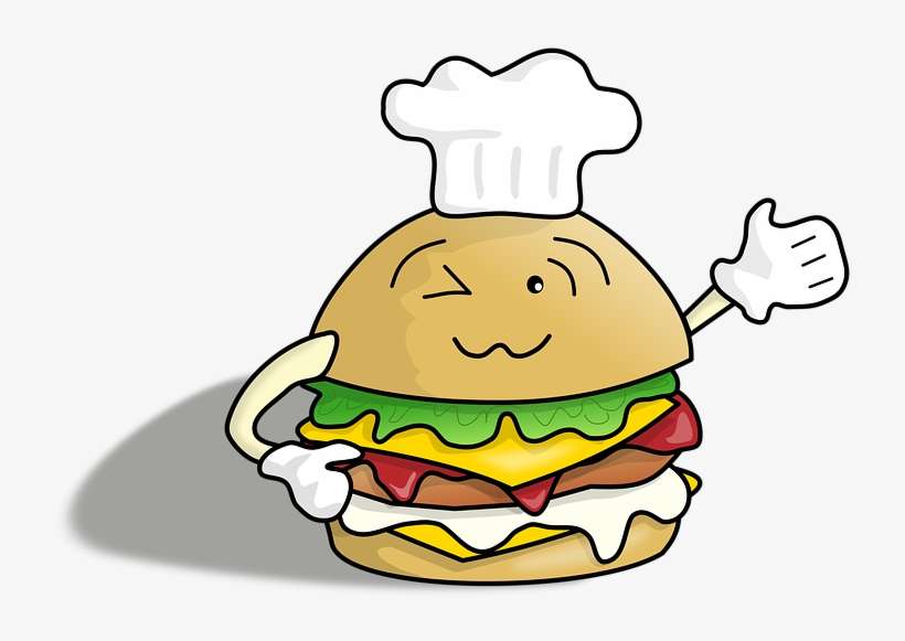 Burger Cute Delicious Food Snack Fast Food Menu, transparent png download