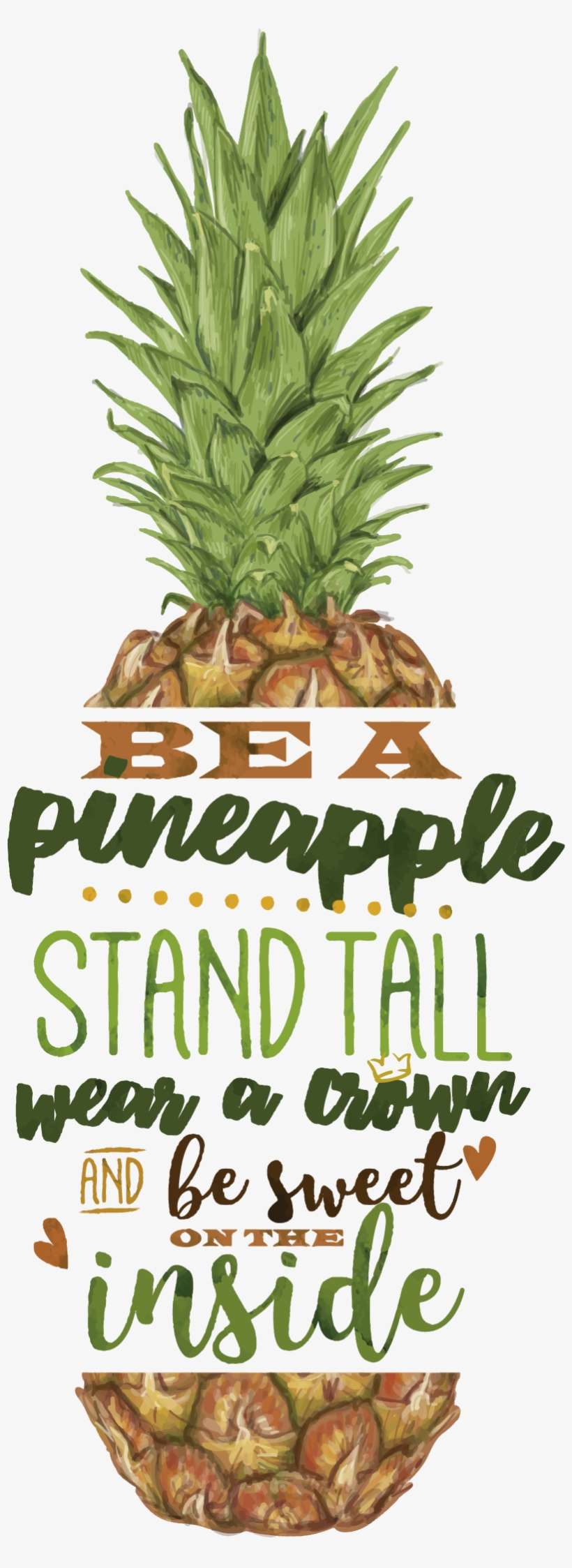 Vinilo Frase Piña Acuarela - Beneficios Piña, transparent png download