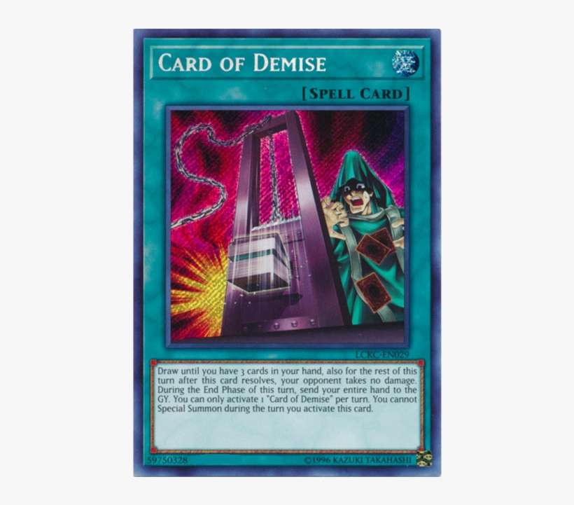 Card Of Demise Lckc-en029 Secret Rare Nm Yugioh - Card Of Demise Ultra Rare, transparent png download