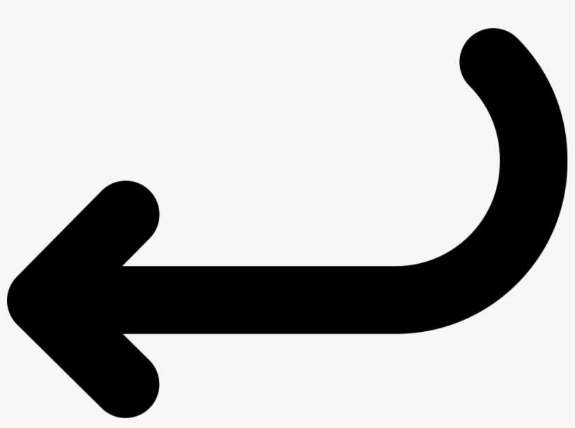 Curved Back Left Arrow Comments - Flecha Hacia La Izquierda, transparent png download