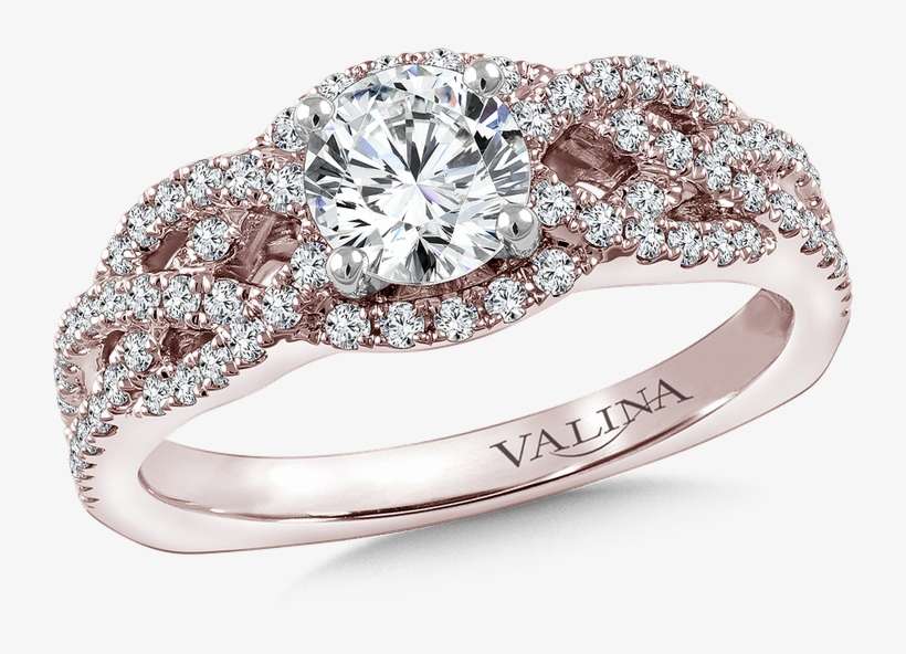 Valina Diamond Engagement Ring Mounting In 14k Rose - Pre-engagement Ring, transparent png download
