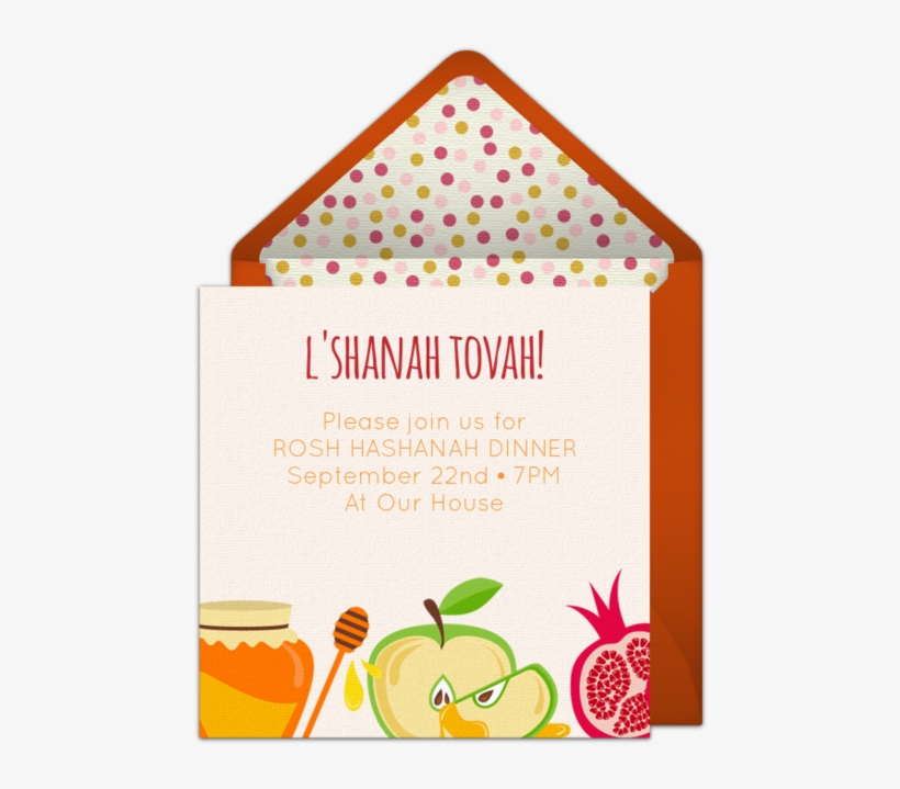 Rosh Hashanah Online Invitation - Free Rosh Hashanah Invitations, transparent png download