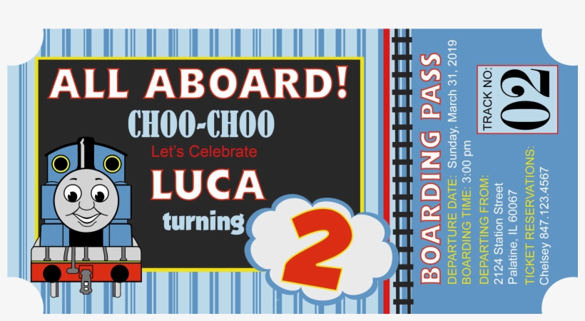 Thomas The Train Invitation, transparent png download