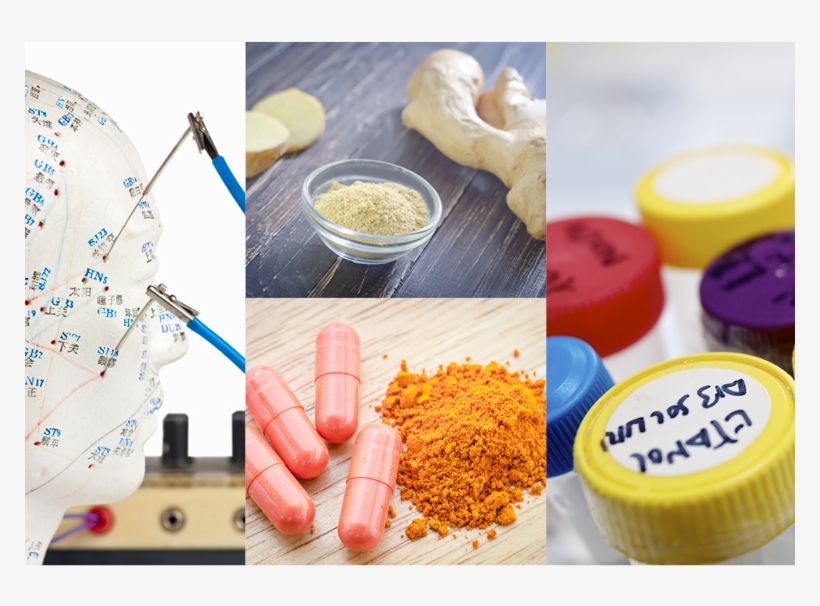 Collage Av Behandlinger Og Urter - Acupuncture, transparent png download