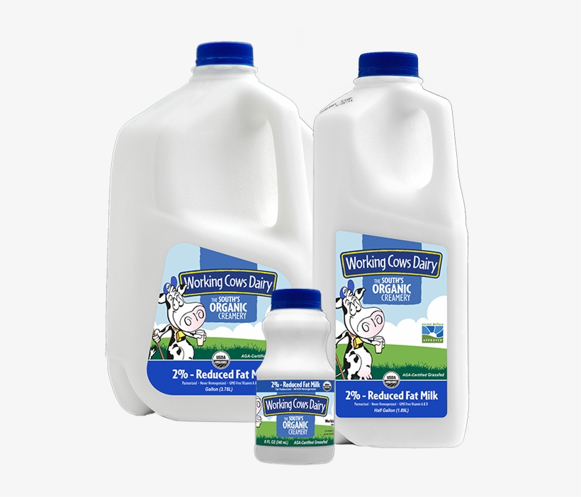 Gallon Organic 2% Milk - Working Cows Dairy Milk, transparent png download