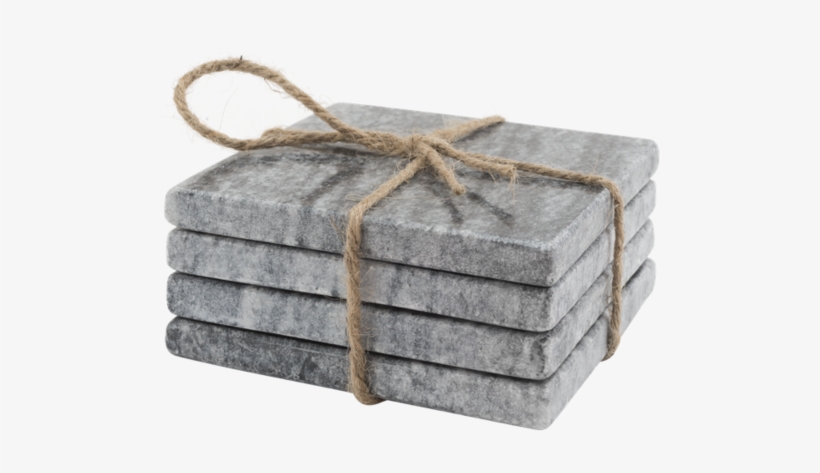 Black Marble Coaster Set - Wrapping Paper, transparent png download