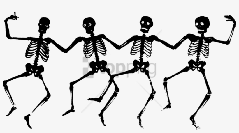 Free Png Download Creepy Halloween Png Images Background - Dancing Skeletons Clip Art, transparent png download
