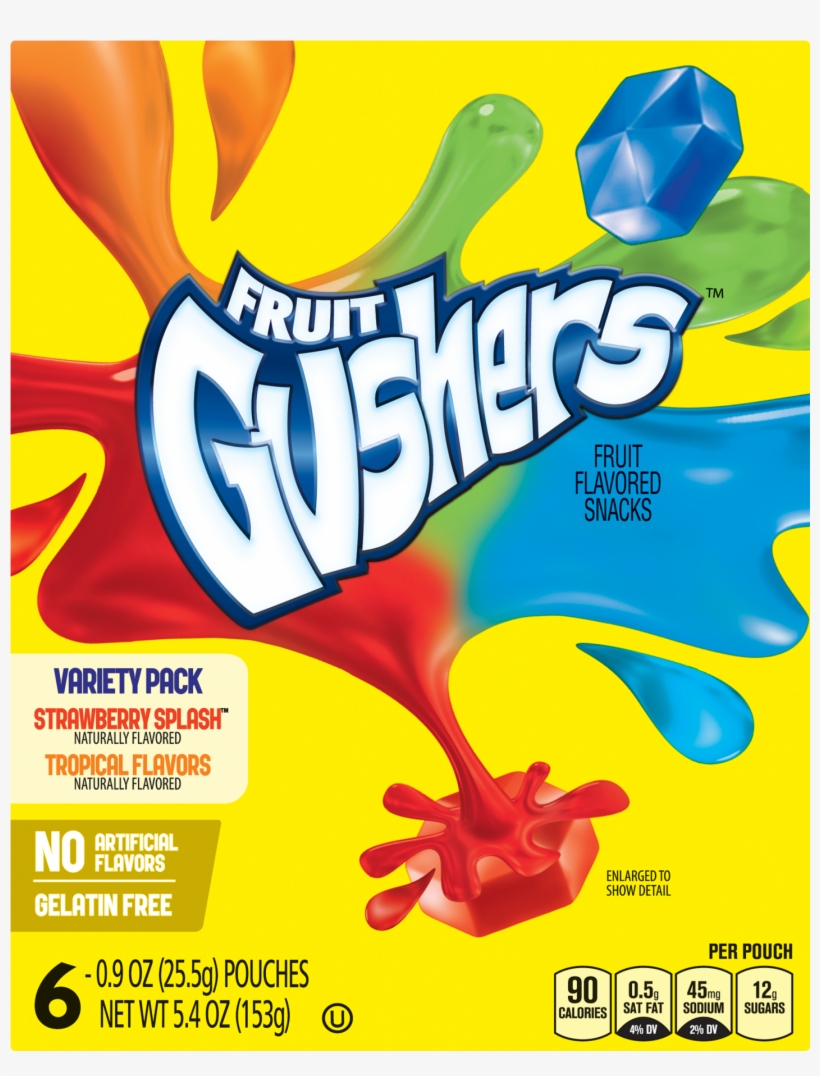 Gushers Fruit Snacks Tropical & Splash Strawberry Flavors Gushers