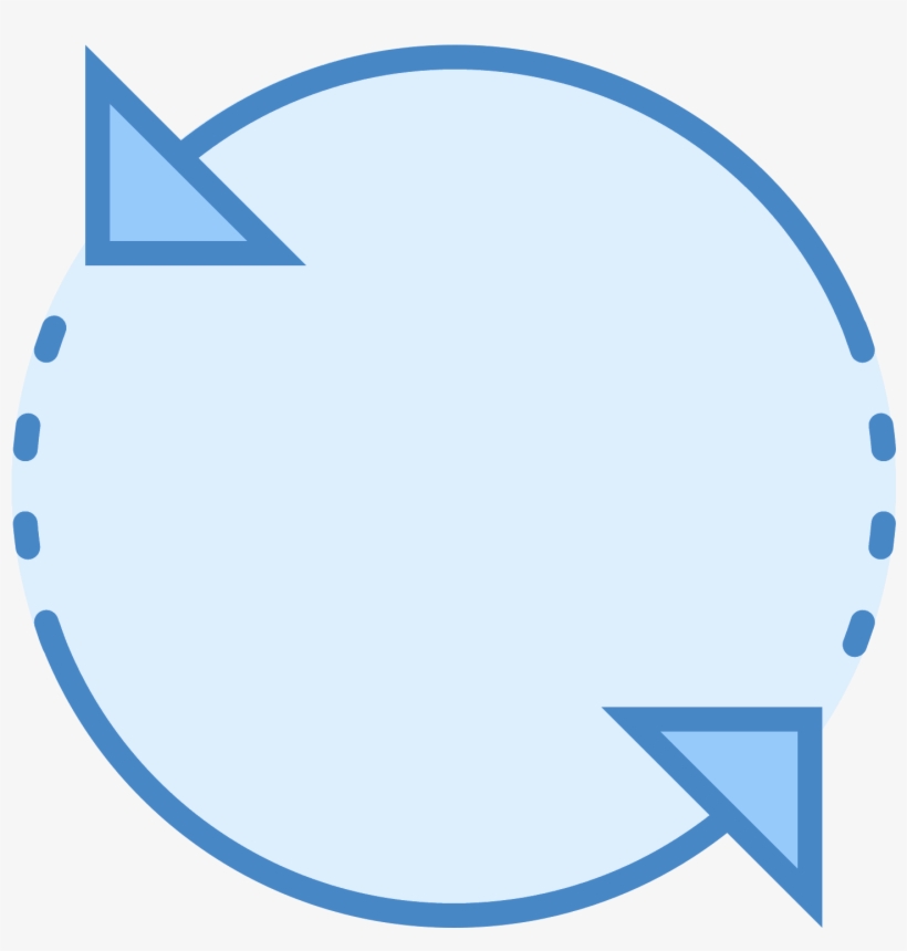 It's A Logo Of Two Circular Arrows Which Close Back - Circle, transparent png download
