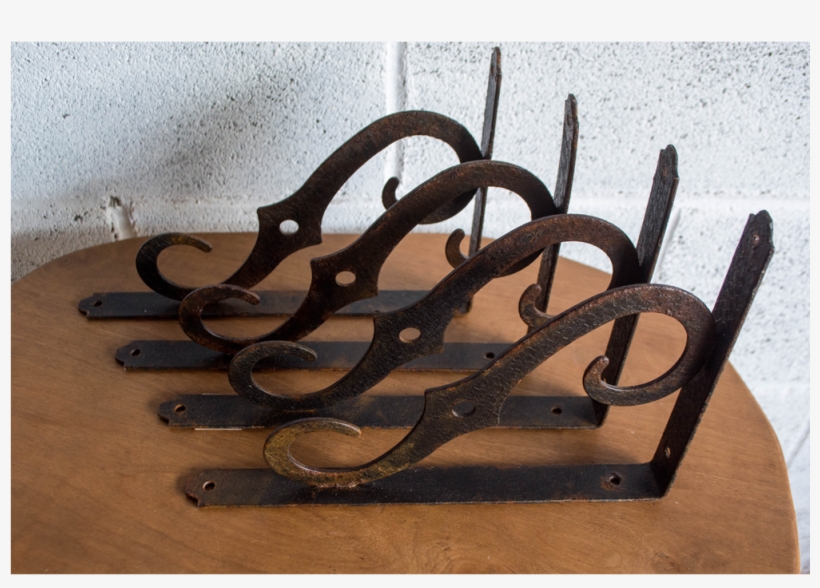 Vintage Black Shelf Brackets - Wood, transparent png download