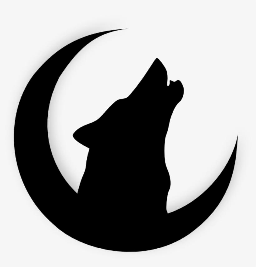 Wolf Howling Clipart Wolf Moon Clipart Howlingwolfheaddrawing - Wolf And Moon Silhouette, transparent png download