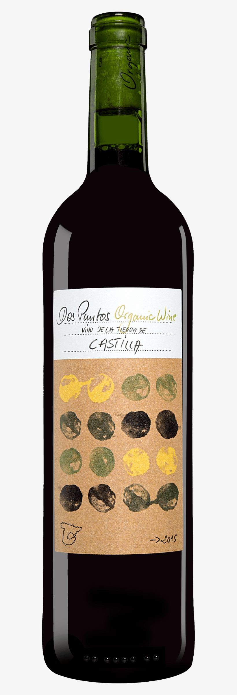 2015 Dos Puntos Organic - Wine Bottle, transparent png download