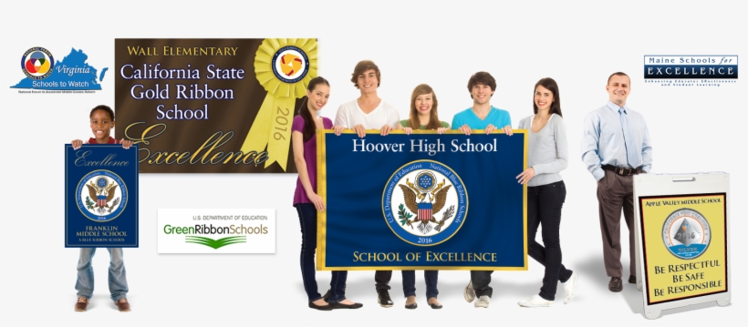 Serving Award-winning National Blue Ribbon Schools - Banners For School Achievements, transparent png download