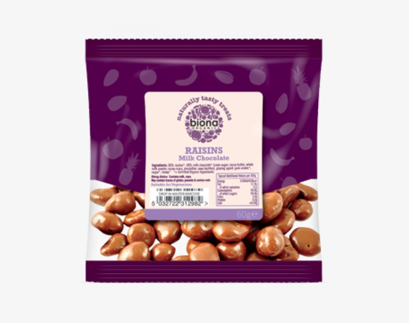 Organic Milk Choc Covered Raisins - Chocolate, transparent png download