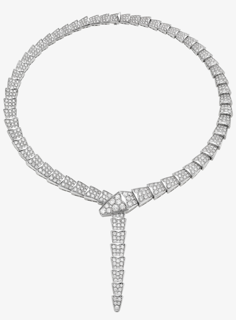 Serpenti Necklace Necklace White Gold White - Bulgari Serpenti Necklace, transparent png download