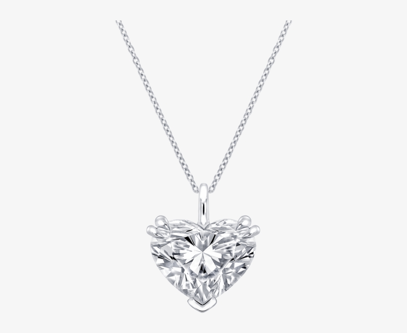 Heart Shaped Diamond Necklace - Locket, transparent png download