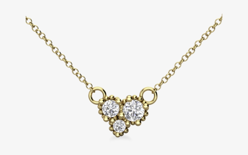 Canadian Diamond Trio Cluster Diamond Necklace - Necklace, transparent png download