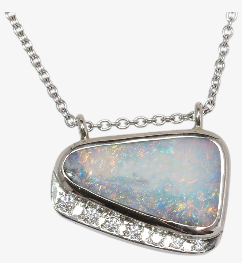 Opal & Diamond Necklace - Supergirl Glitter Necklace, transparent png download