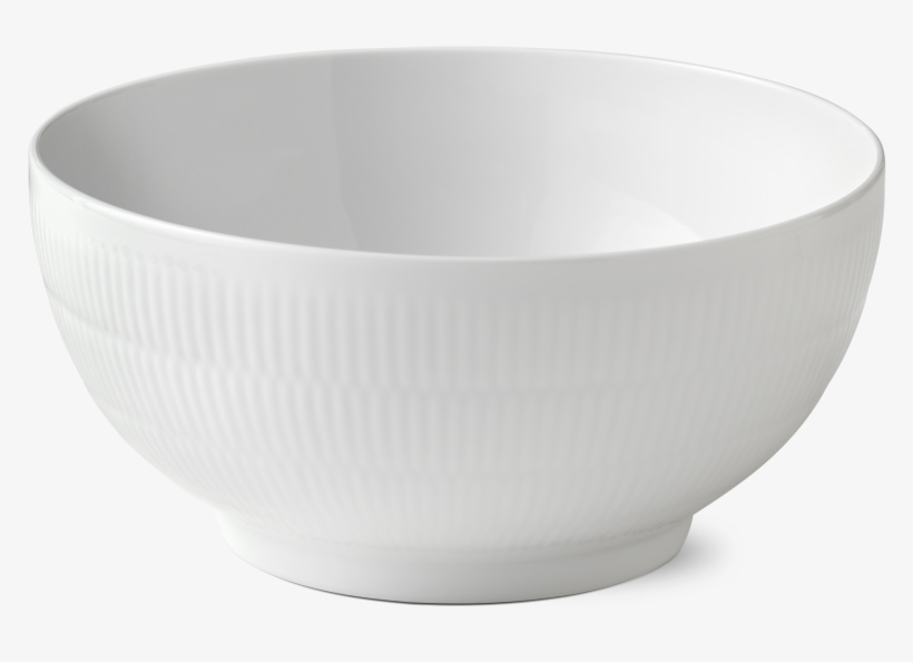 Bowls Royalcopenhagen Com White Fluted Cm - Royal Copenhagen Skål Hvid Riflet, transparent png download