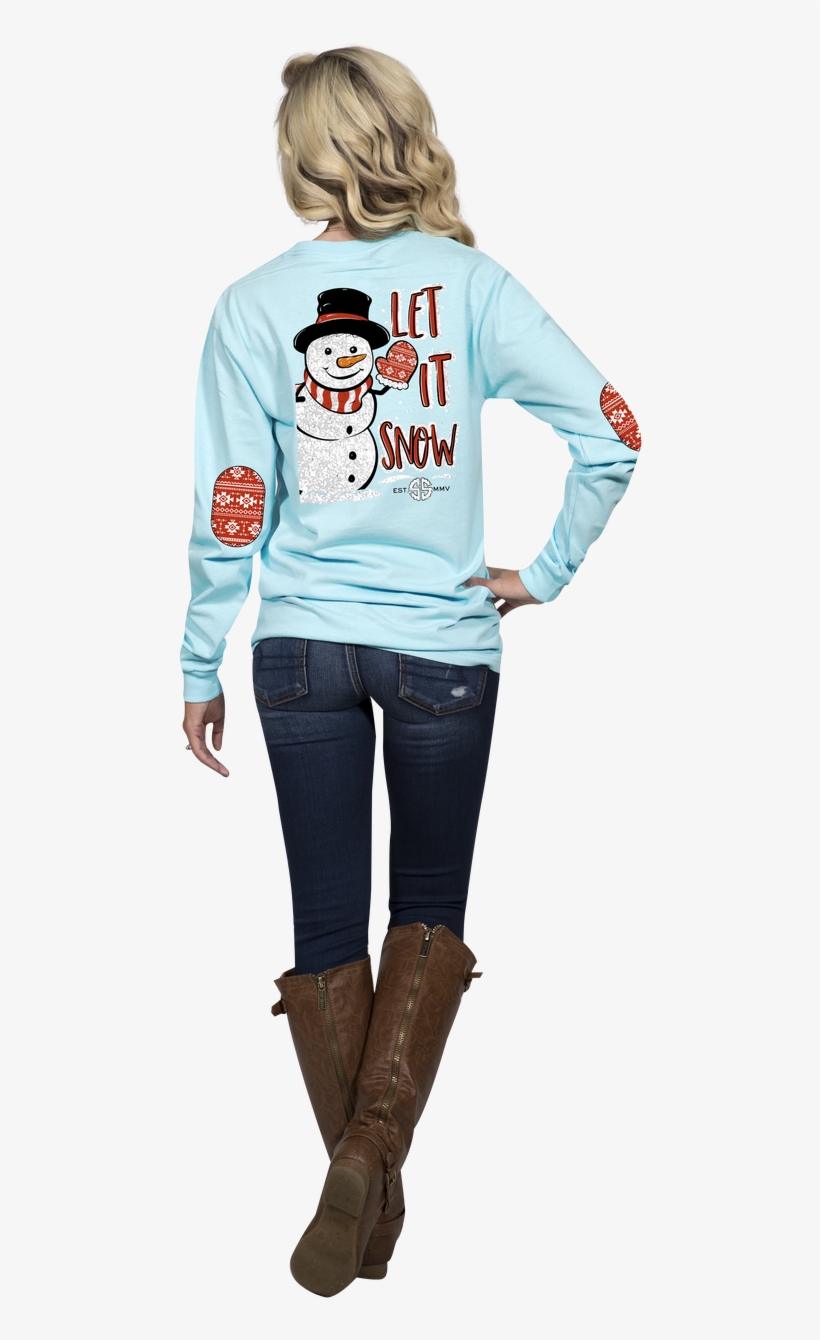 Marine Let It Snow Long Sleeve - Simply Southern Let It Snow, transparent png download