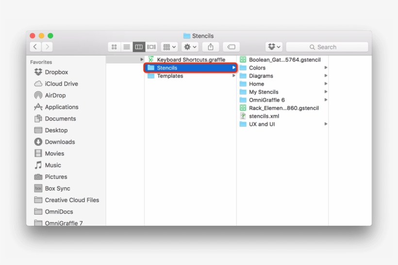 Selecting The Stencils Window In The Finder - Mac 外接 硬 碟 資訊, transparent png download