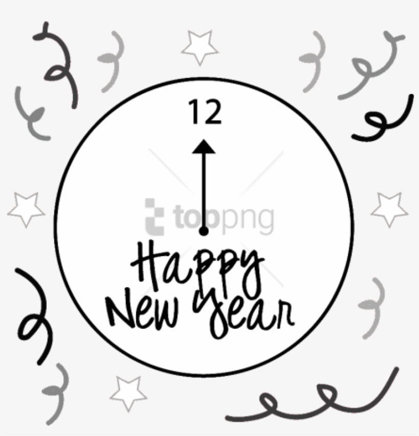 Free Png Download New Years Eve Clock Png Images Background - Free New Years Eve Clipart 2018, transparent png download