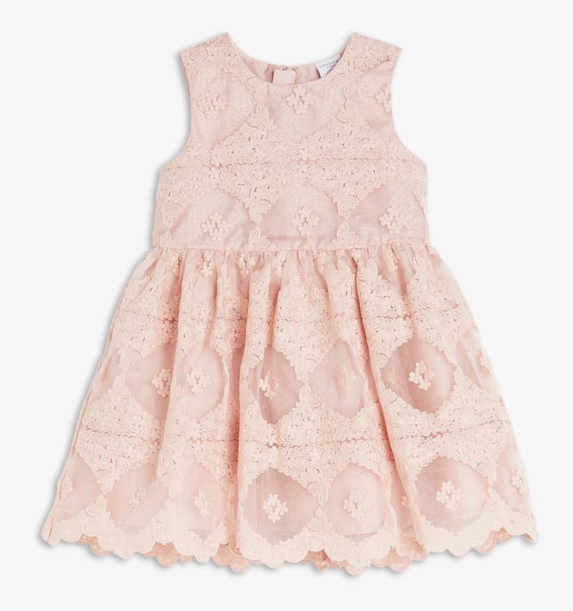 Embroidered Lace Dress Pink - Lace, transparent png download