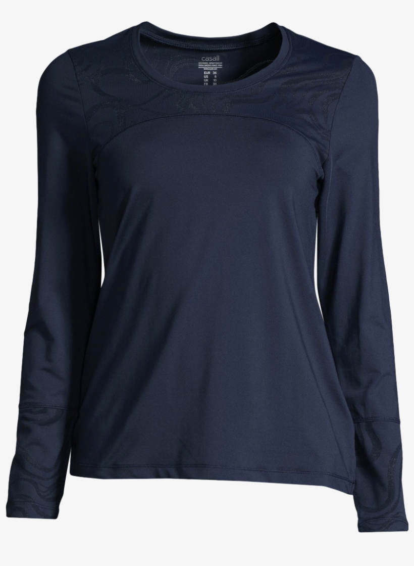Swirl Long Sleeve Hero Blue - Long-sleeved T-shirt, transparent png download