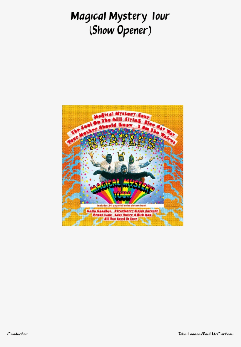 Magical Mystery Tour Brass Band - Magical Mystery Tour Album Cover, transparent png download