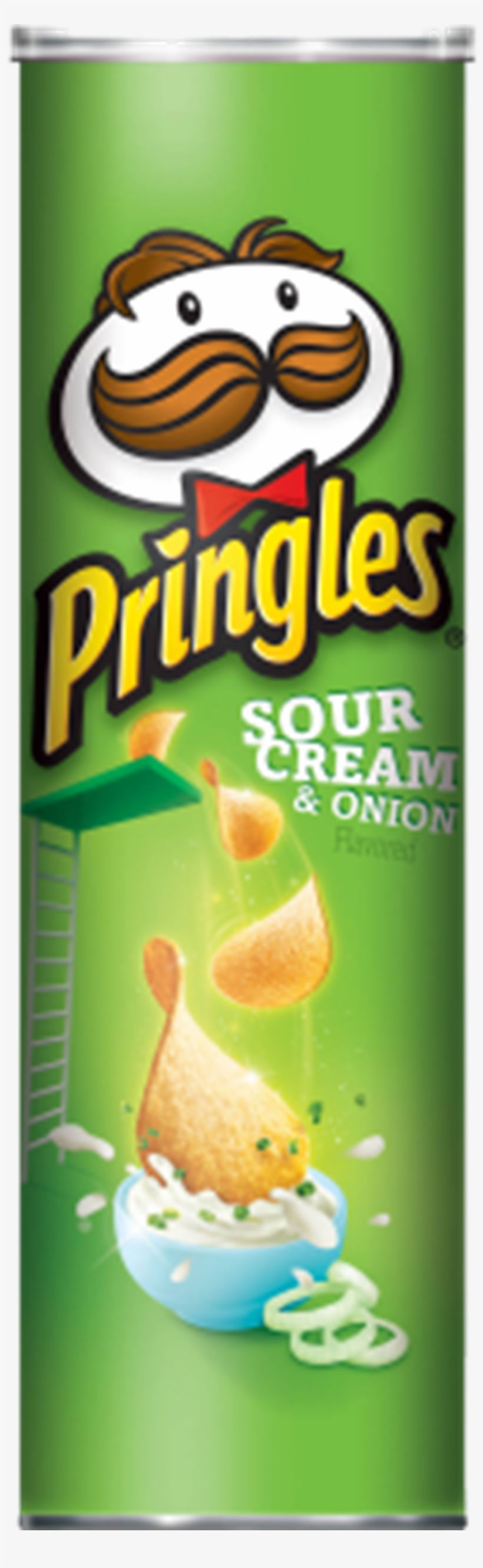 Picture Of Pringles Sour&cream-165g - Pringles Sour Cream And Onion Chips, transparent png download