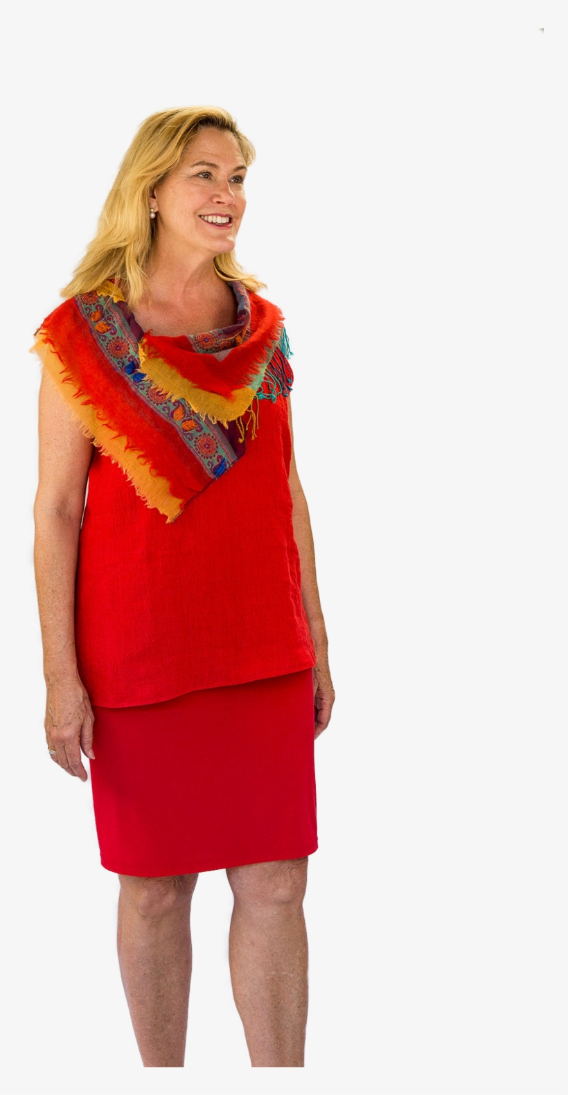 Robin Red Linen Jan - Standing, transparent png download