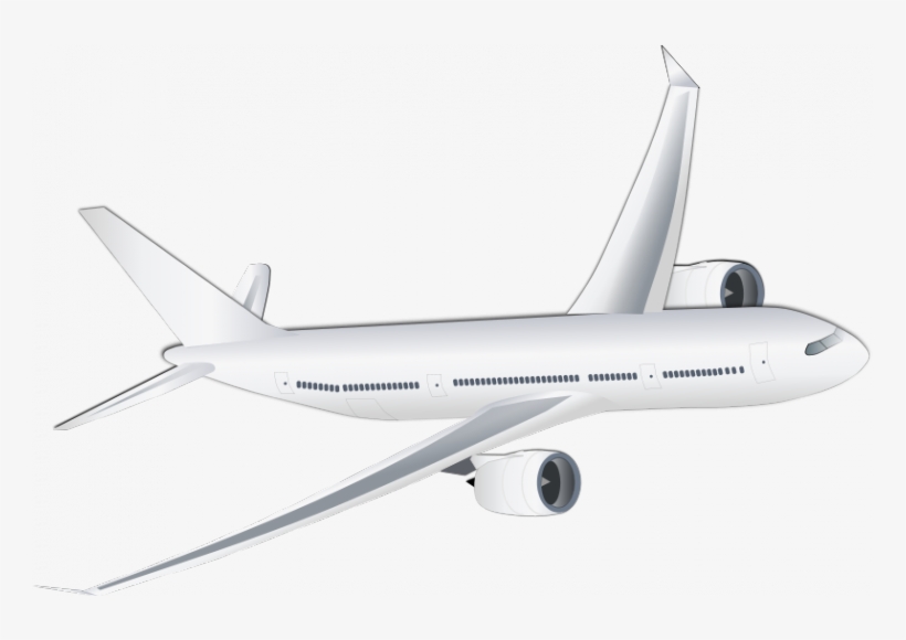 Plane Vector Image - White Aeroplane, transparent png download